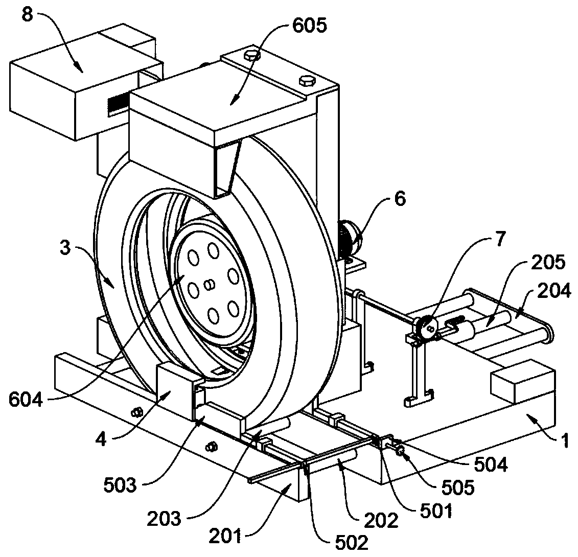 Tire rubber linkage cutting and recovering device based on environment-friendly processing