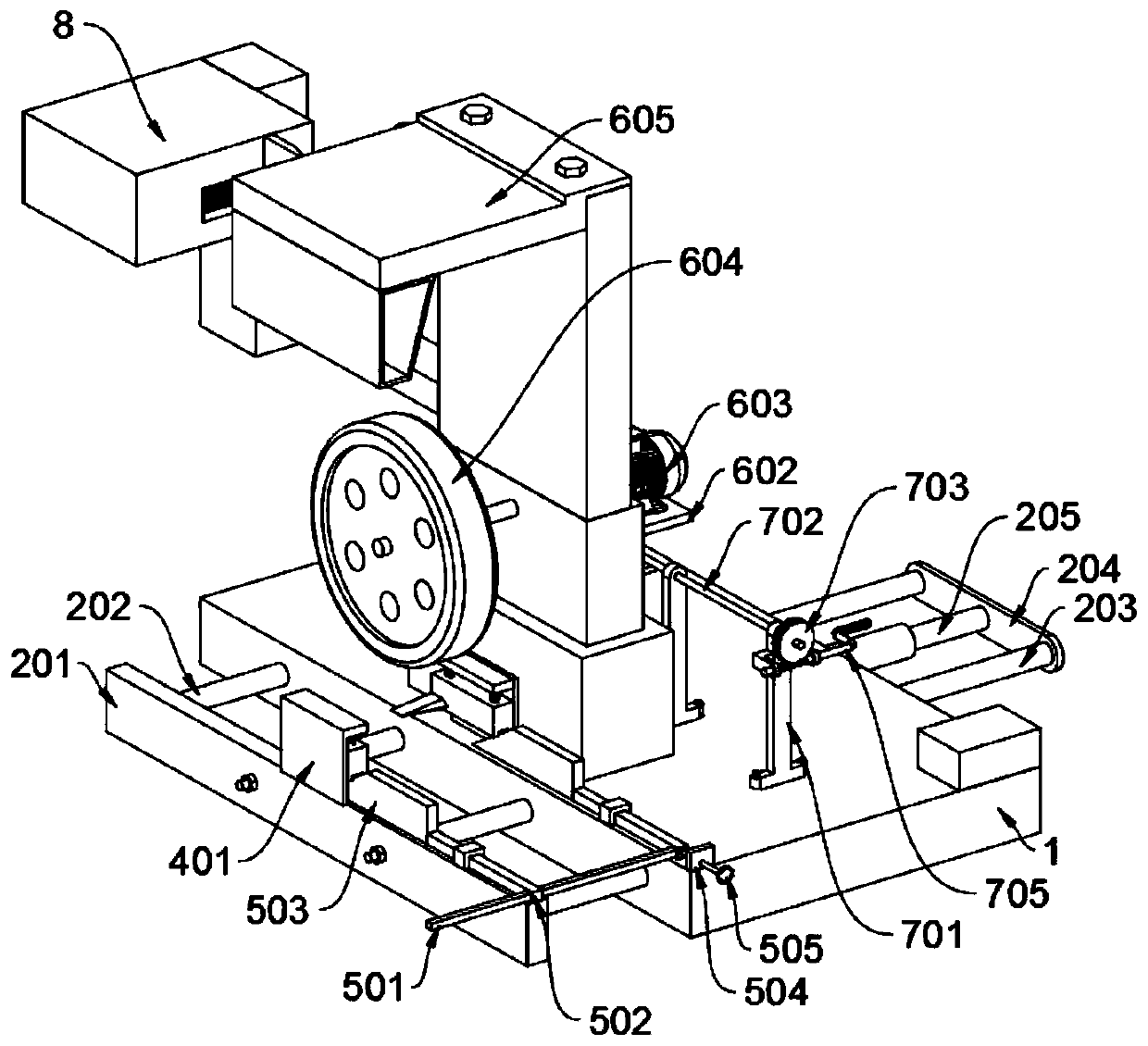 Tire rubber linkage cutting and recovering device based on environment-friendly processing