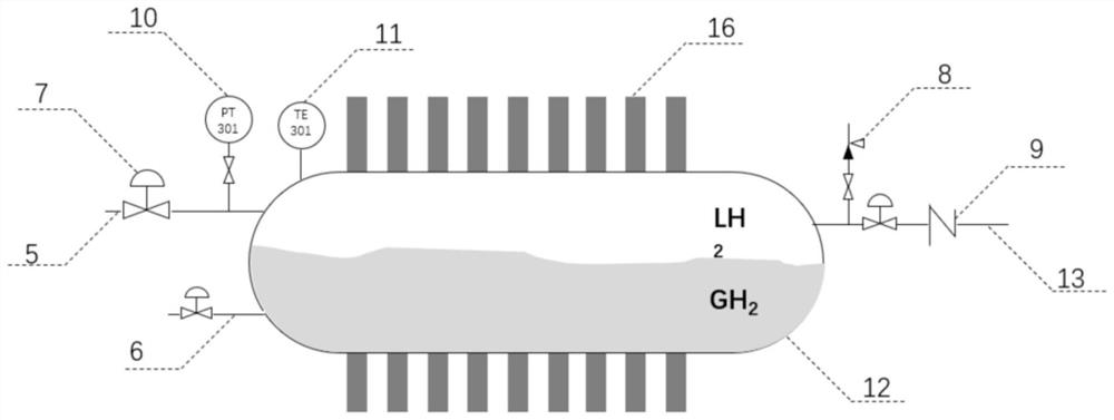 Efficient movable gas-liquid dual-mode hydrogen fuel filling device