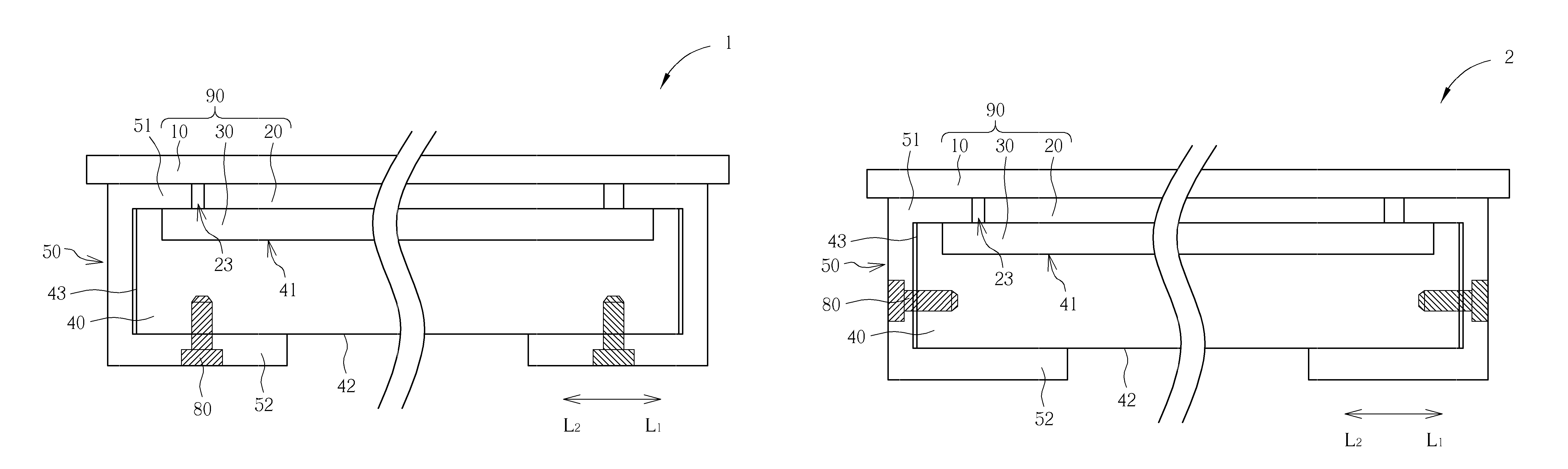 Touch panel using assembling frame for assembly