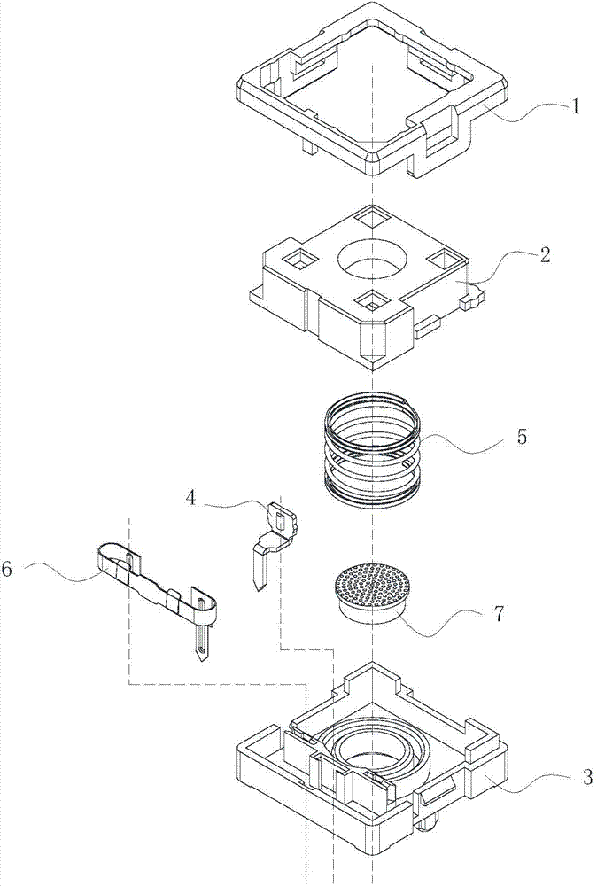 Ultrathin reset mechanism of small mechanical switch, and small mechanical switch