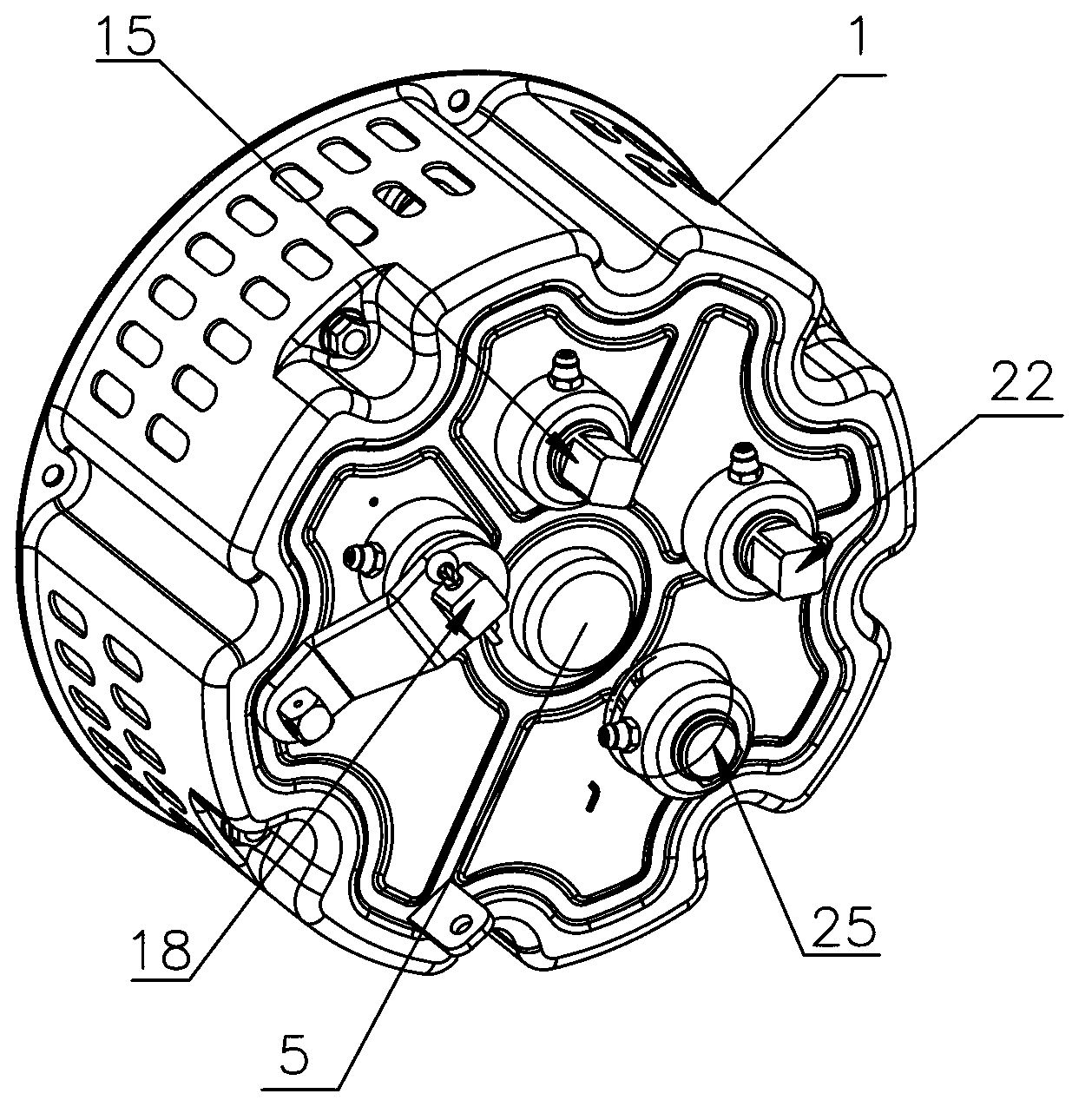 Pull-free starter for air-cooled diesel engine