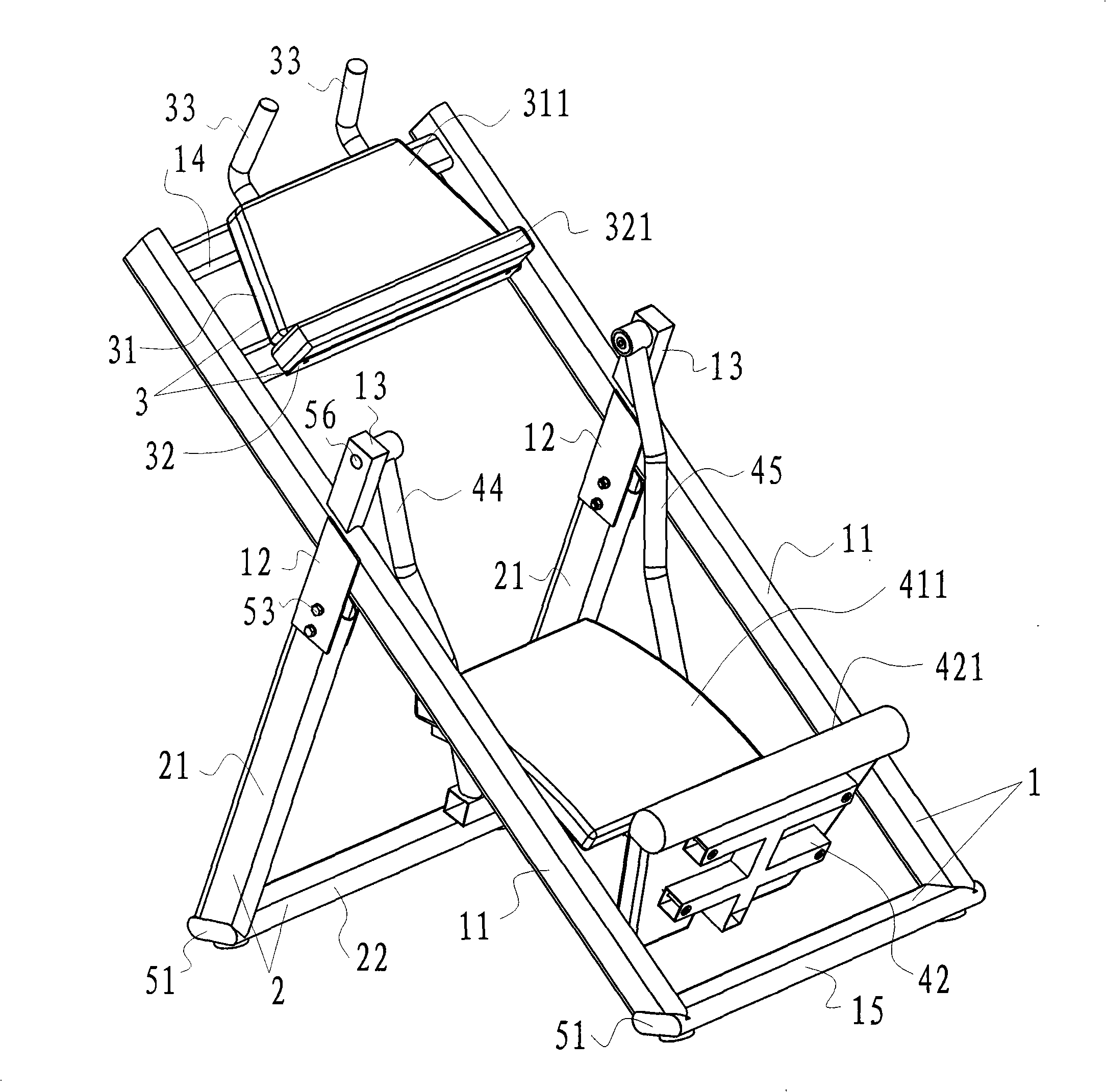 Pendulum-type abdomen-building machine