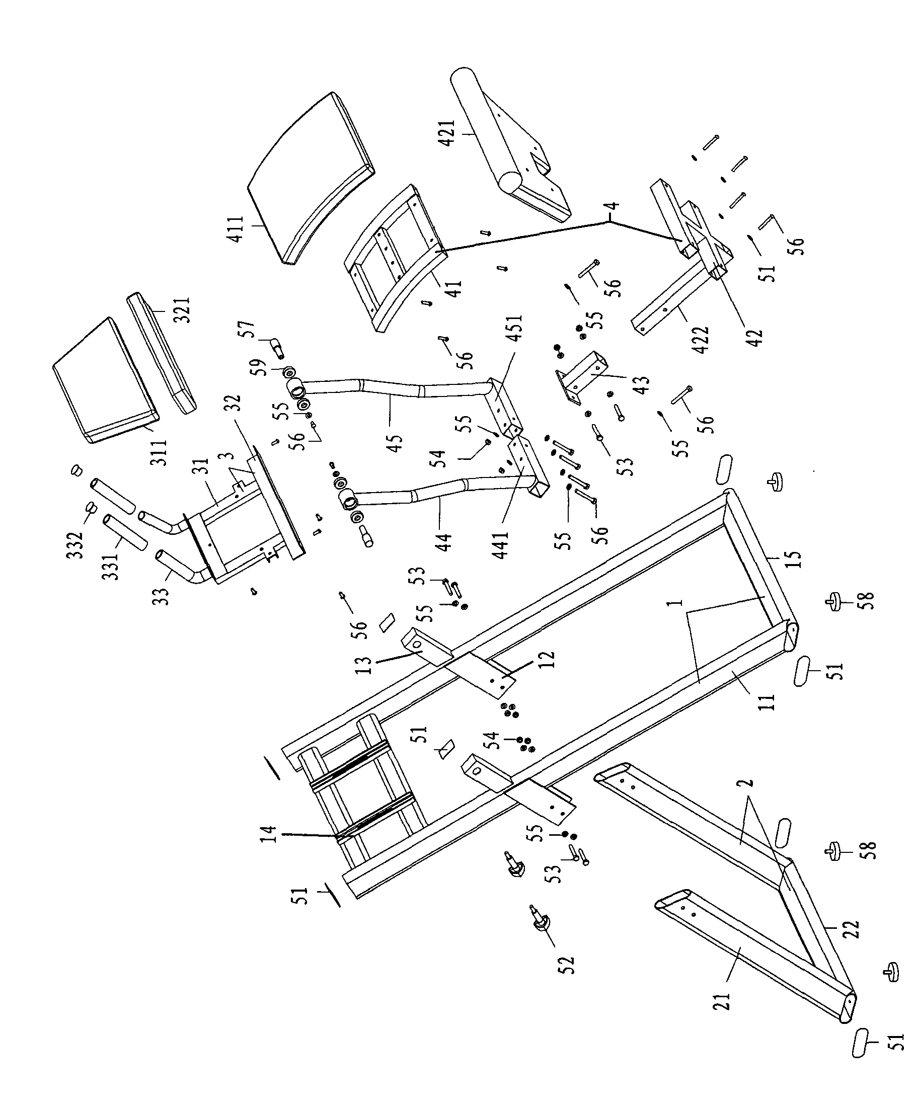 Pendulum-type abdomen-building machine