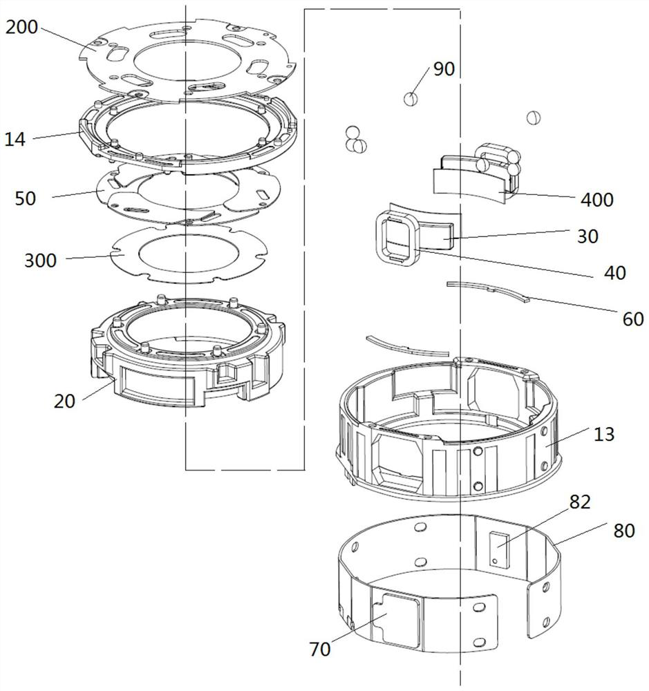 Variable aperture drive motor, imaging device, and electronic apparatus