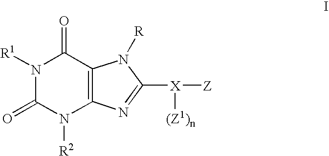 Substituted 8-heteroaryl xanthines