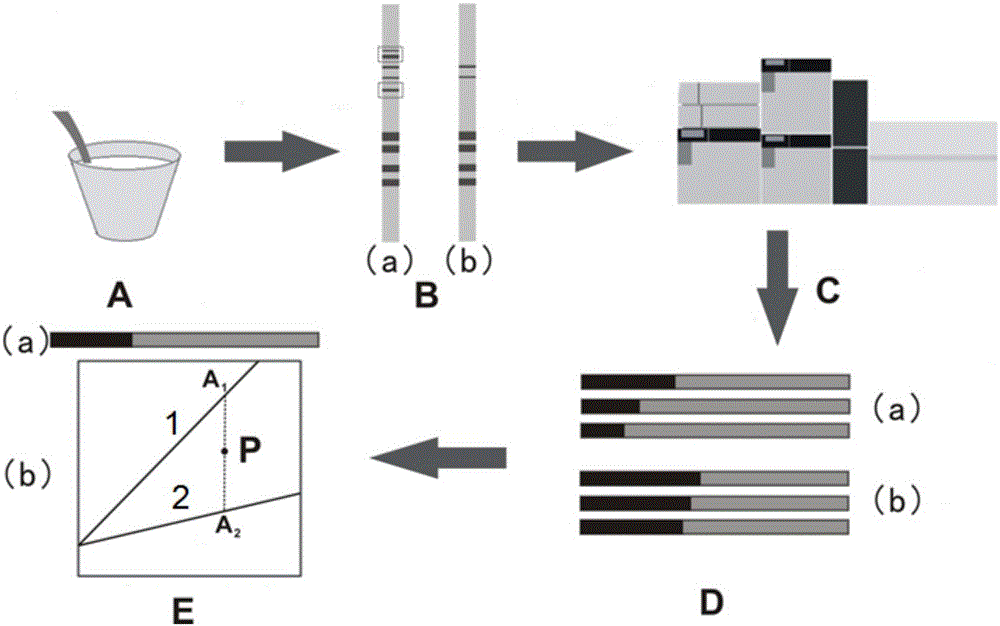 Method for integrative detection of false packed dairy products in qualitative and quantitative modes