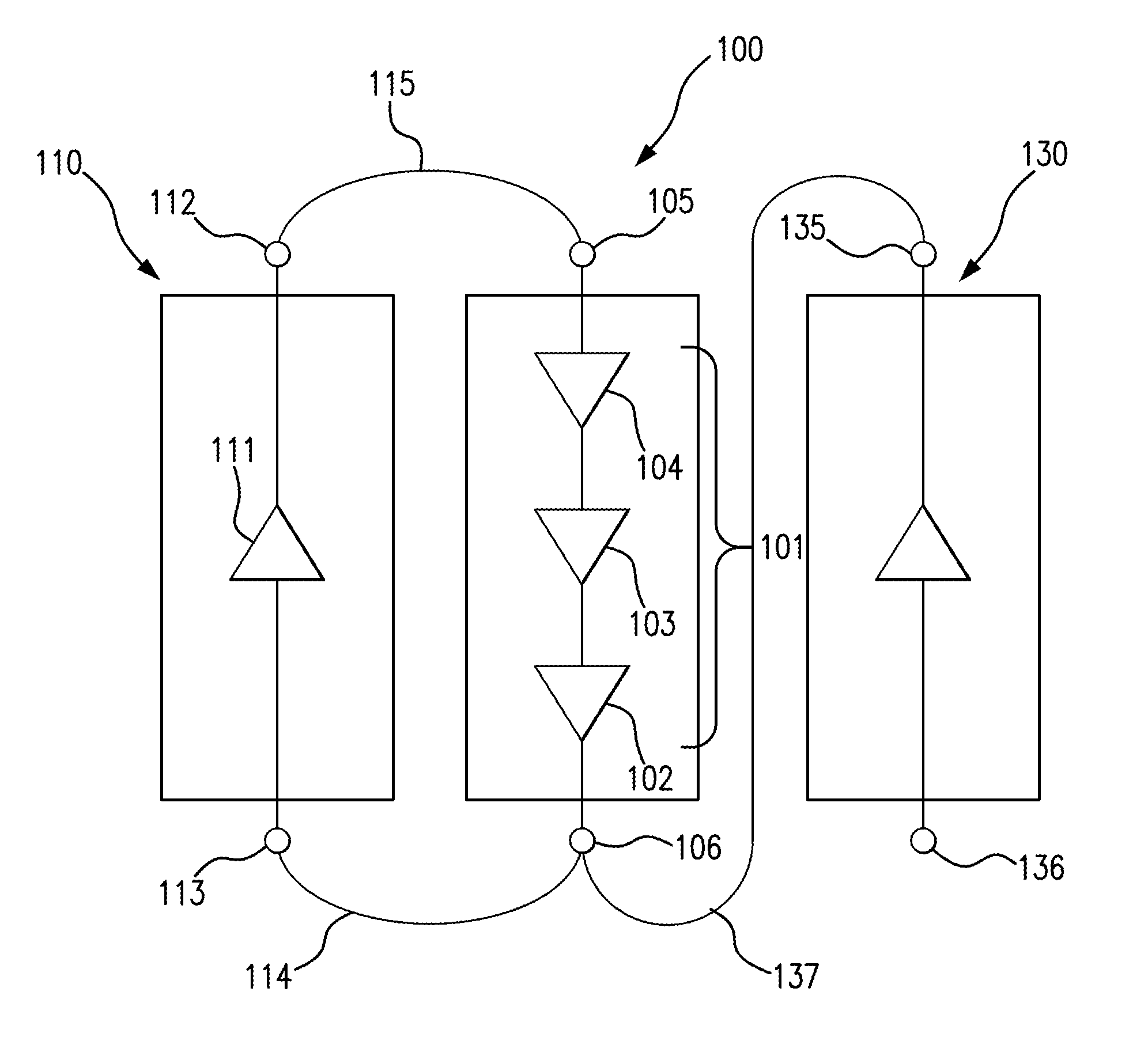 Space solar cell panel with blocking diodes