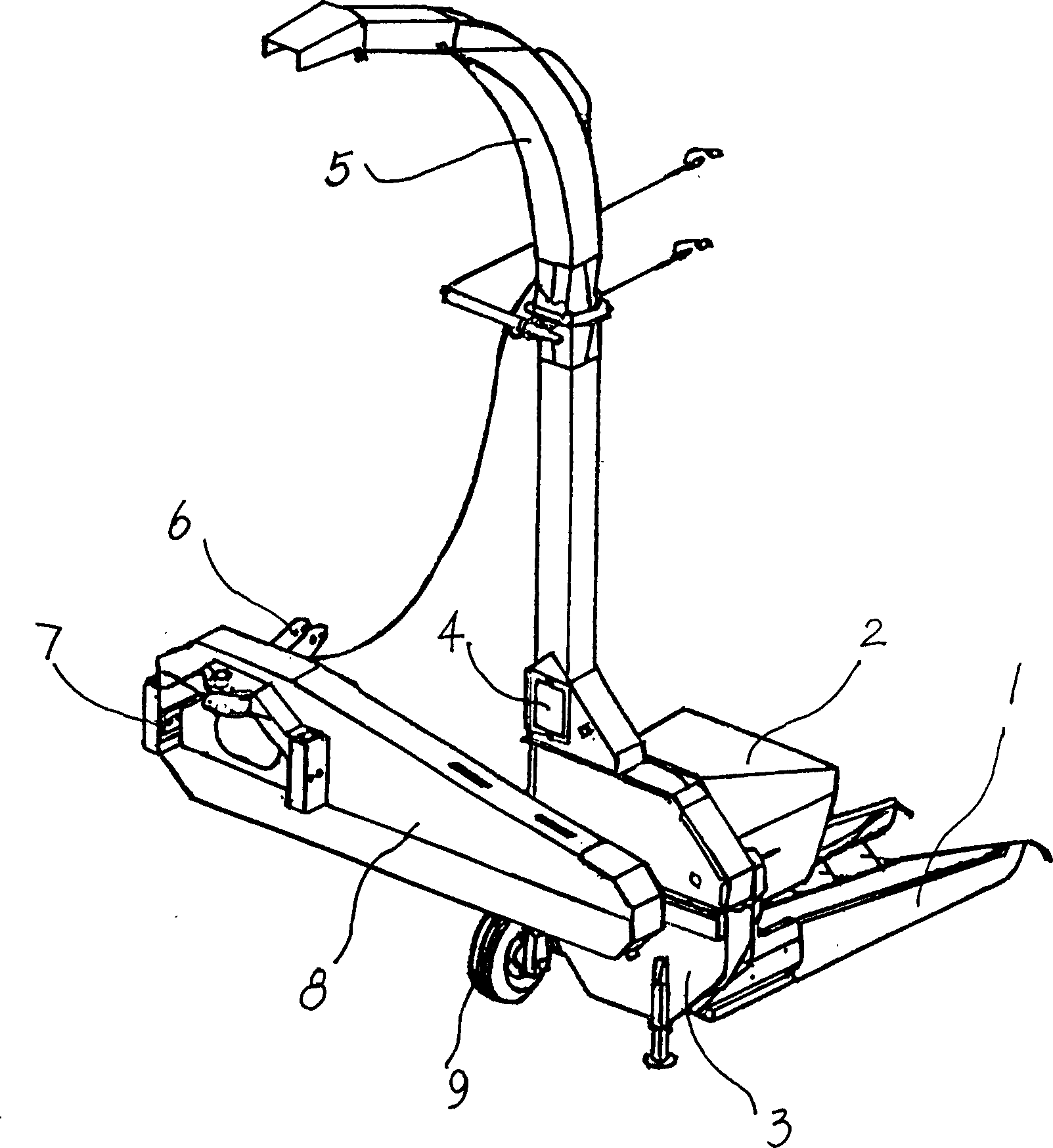 Two-cutter parallel-cutting harvester of cutting and pulverizing for stem or straw green fodder