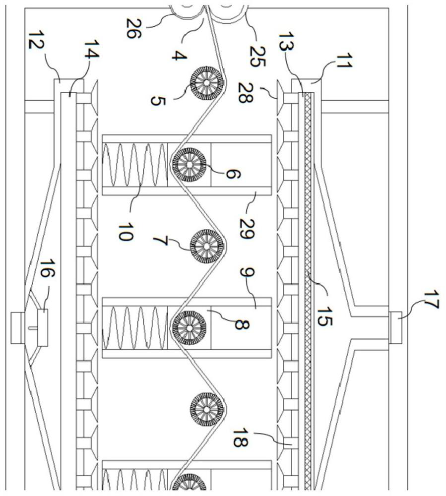 Polyester gray fabric shaping device