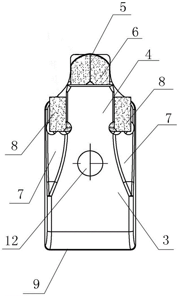 Combined material breaking tooth structure for waste treatment