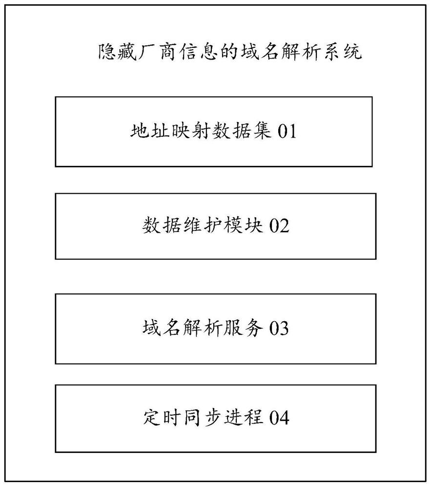 Domain name resolution method and system for hiding manufacturer information