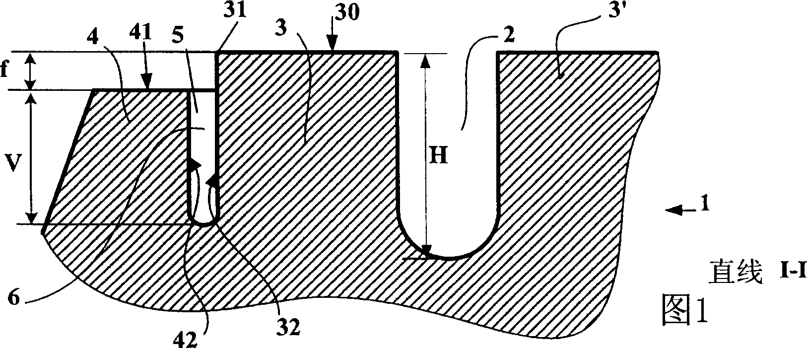 Protective element for a tread