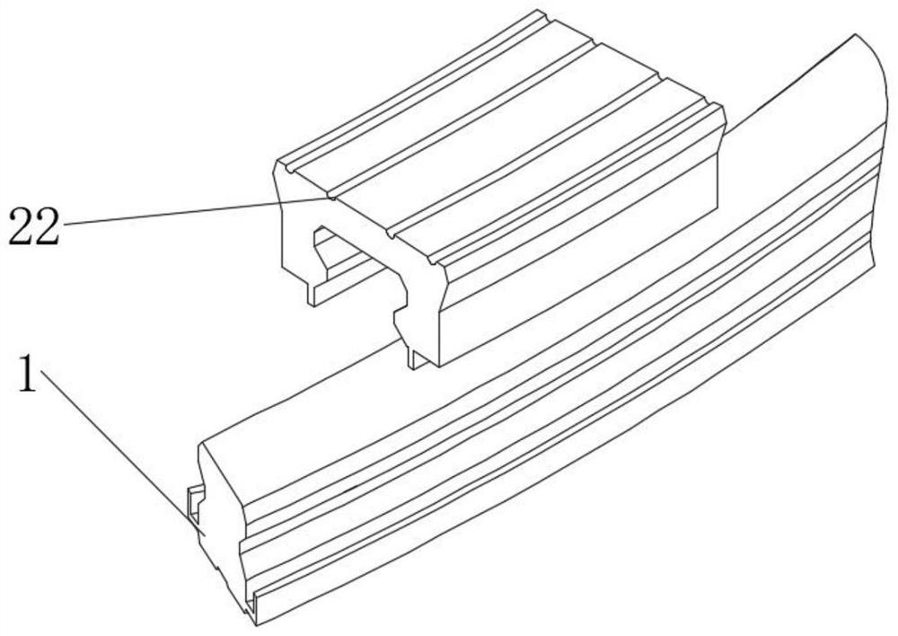 Modified macromolecular arc-shaped sliding block for heavy machinery