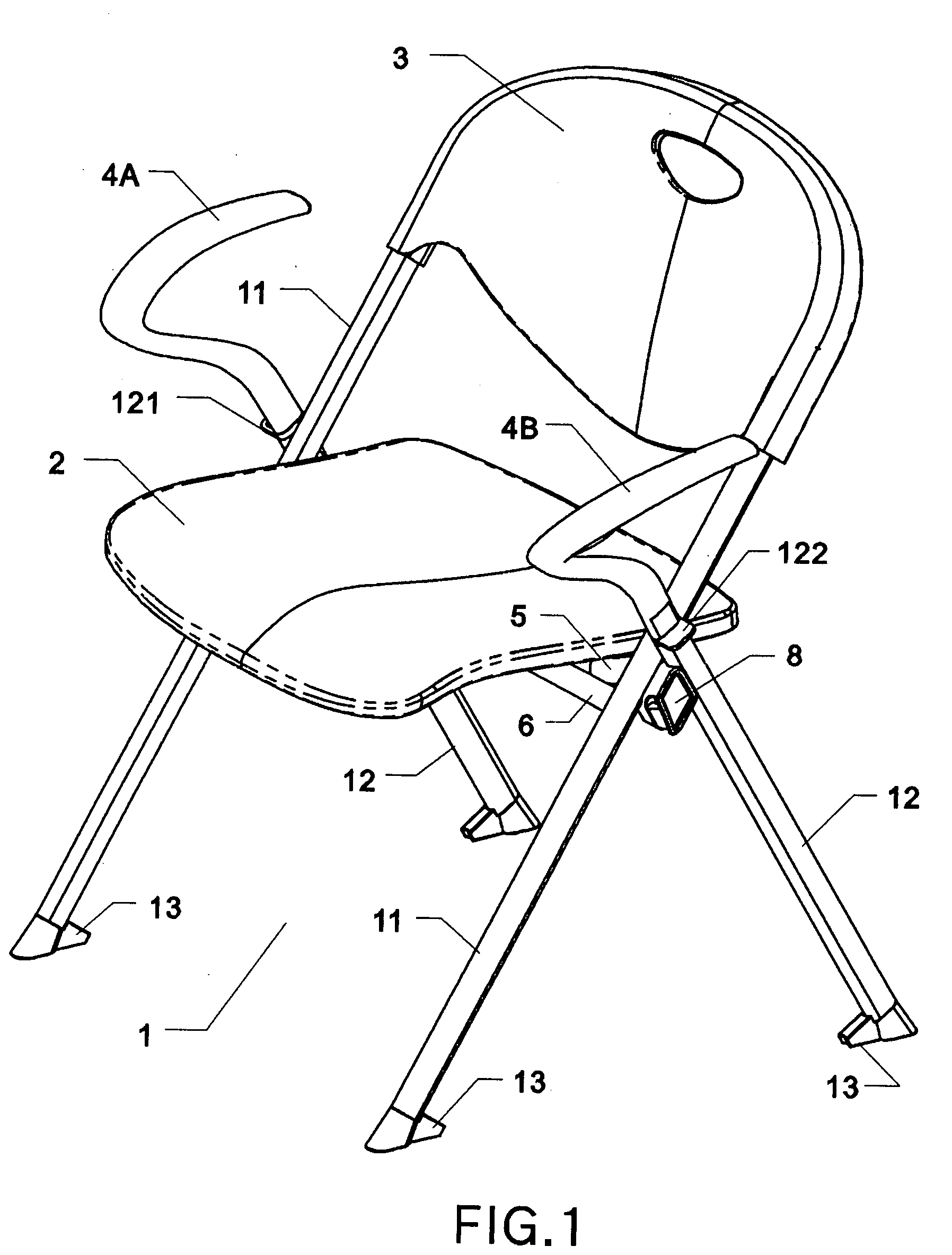 Structure of chair capable of being stacked vertically and horizontally