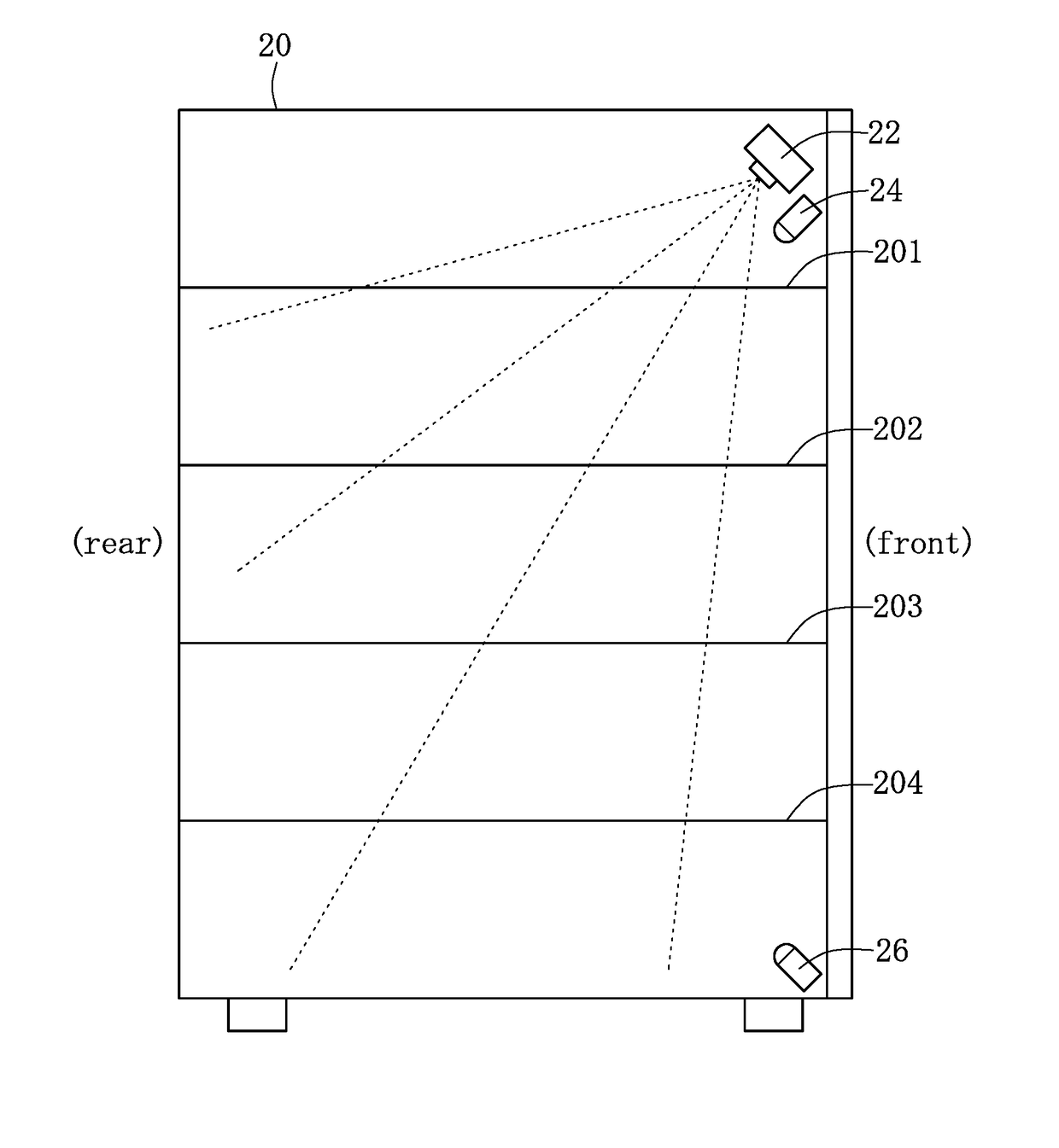 Method and system for estimating stock level of shelf