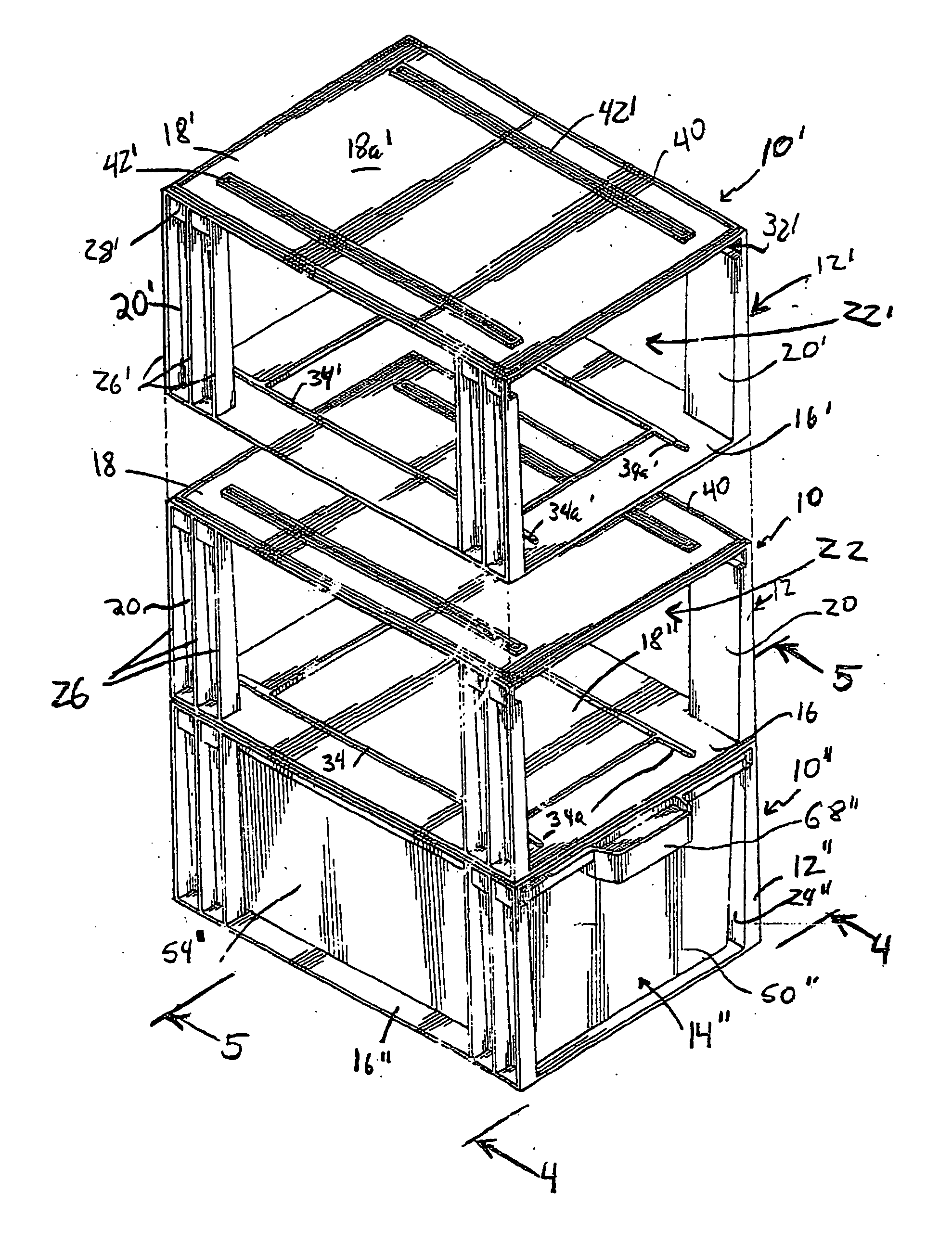 Stackable bins and storage media rack therefor