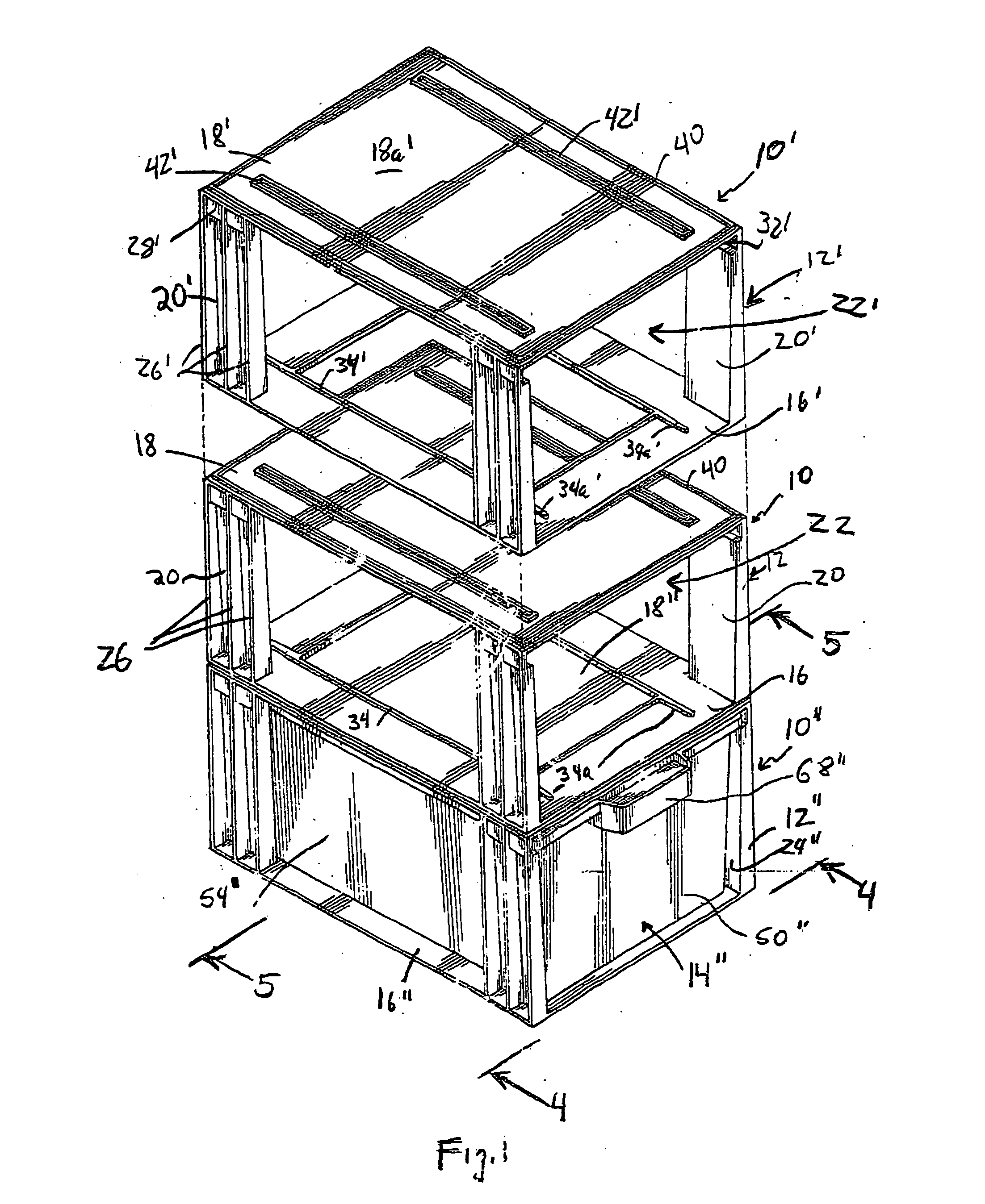 Stackable bins and storage media rack therefor