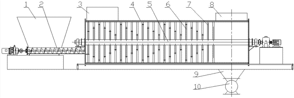 Airflow harrow type sludge dryer