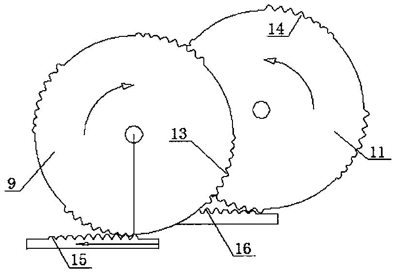 High-efficiency lubricating and transmitting type internal combustion engine with push rods, four sets of oscillating teeth double and parallel cylinders