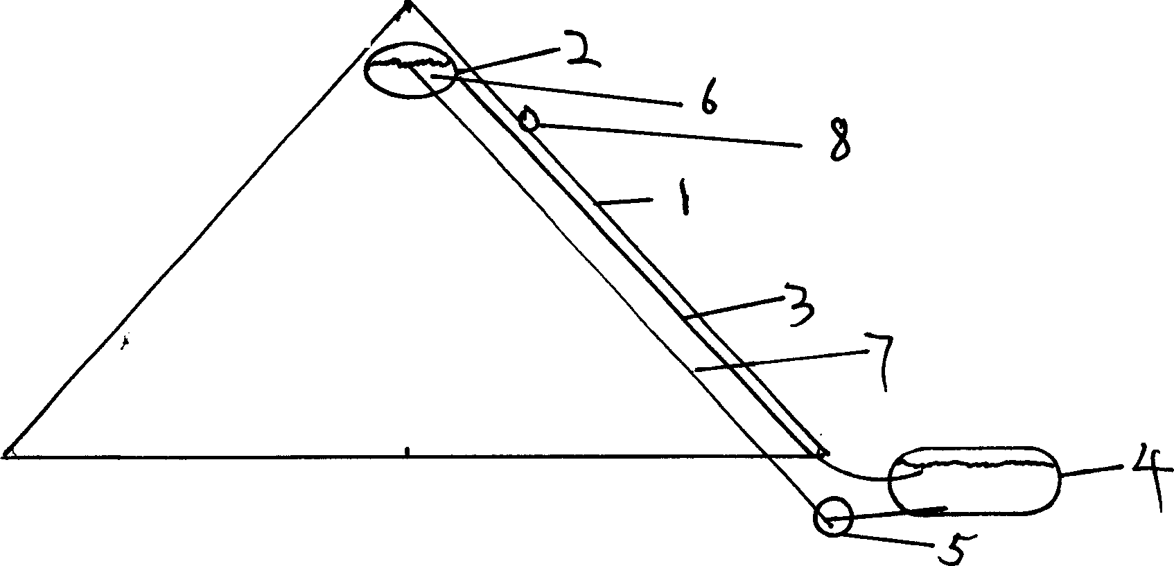 Pyramid building with pool