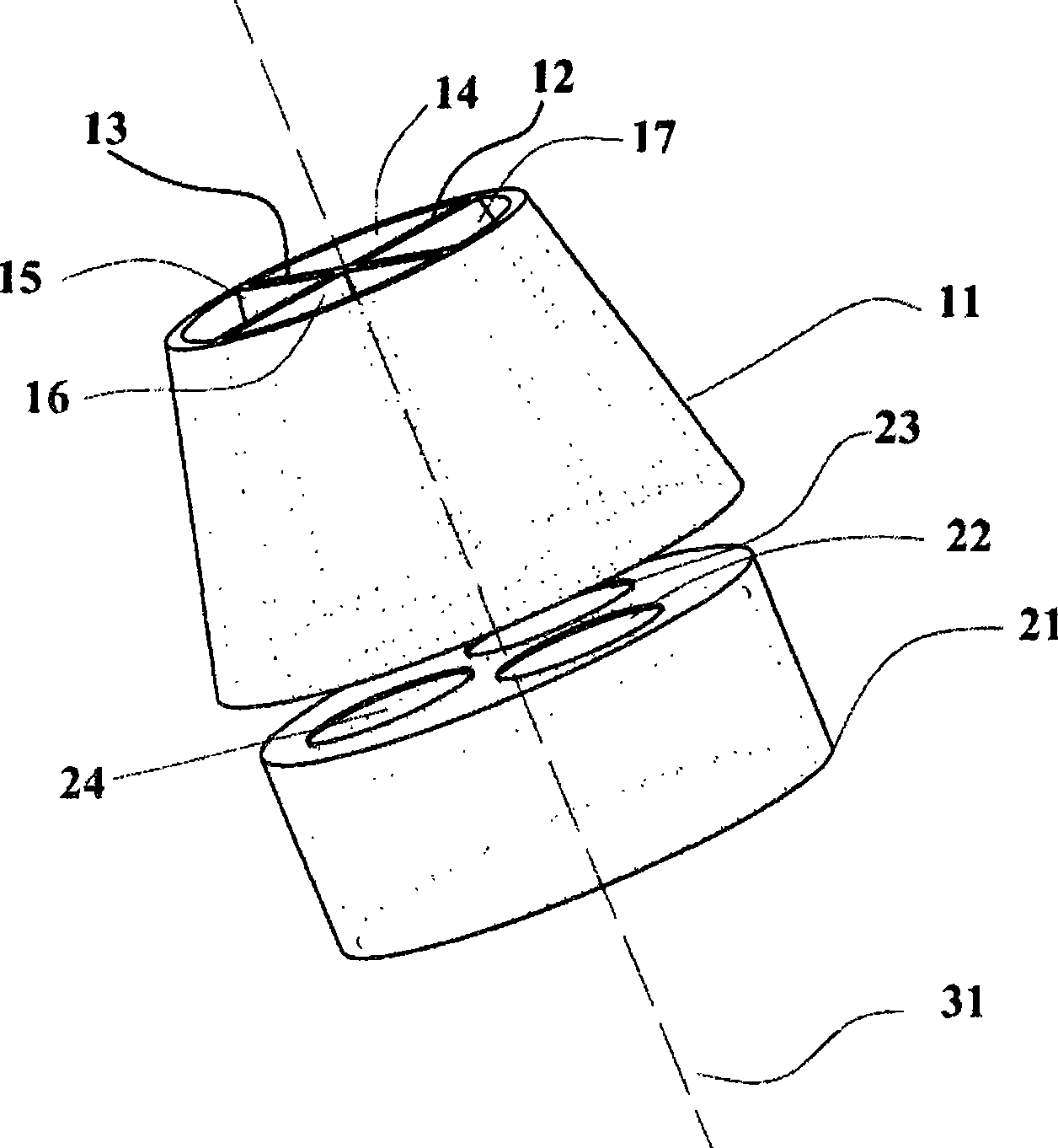 Device for space-modulating atomic layer chemical vapour deposition epitaxial growth and method thereof