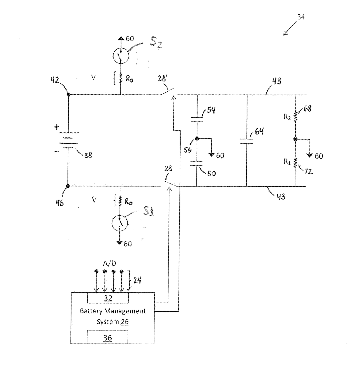 Method for measuring electrical isolation of a vehicle chassis