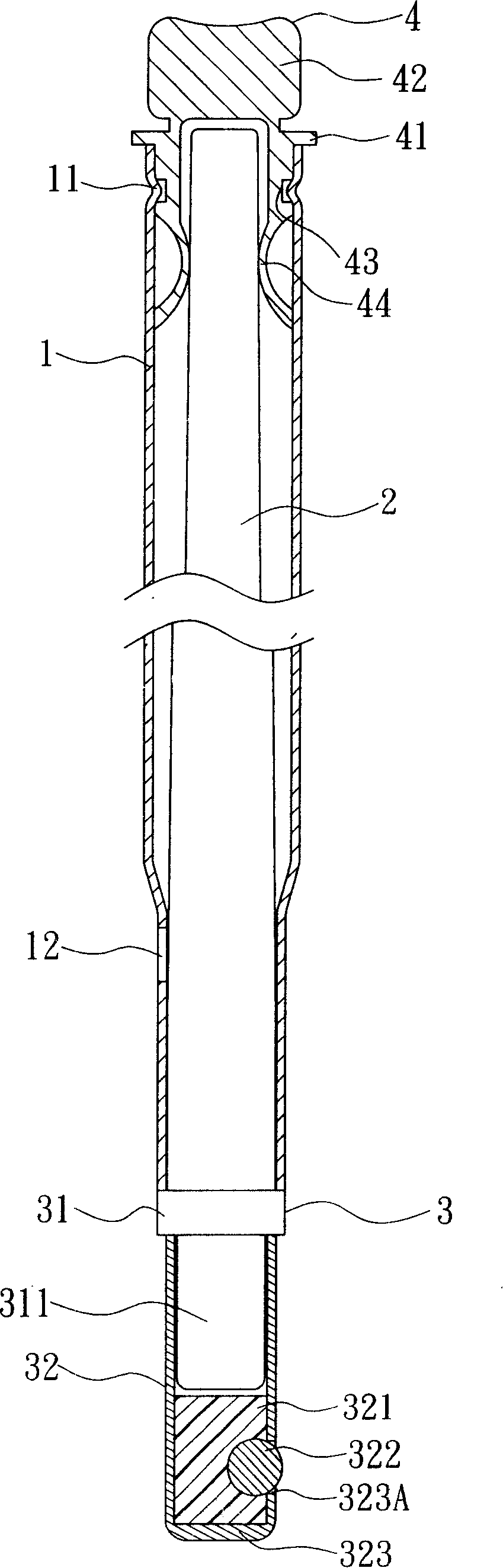 Two-section type chopstick