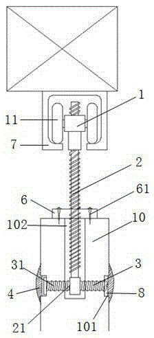 Mounting structure of sliding door