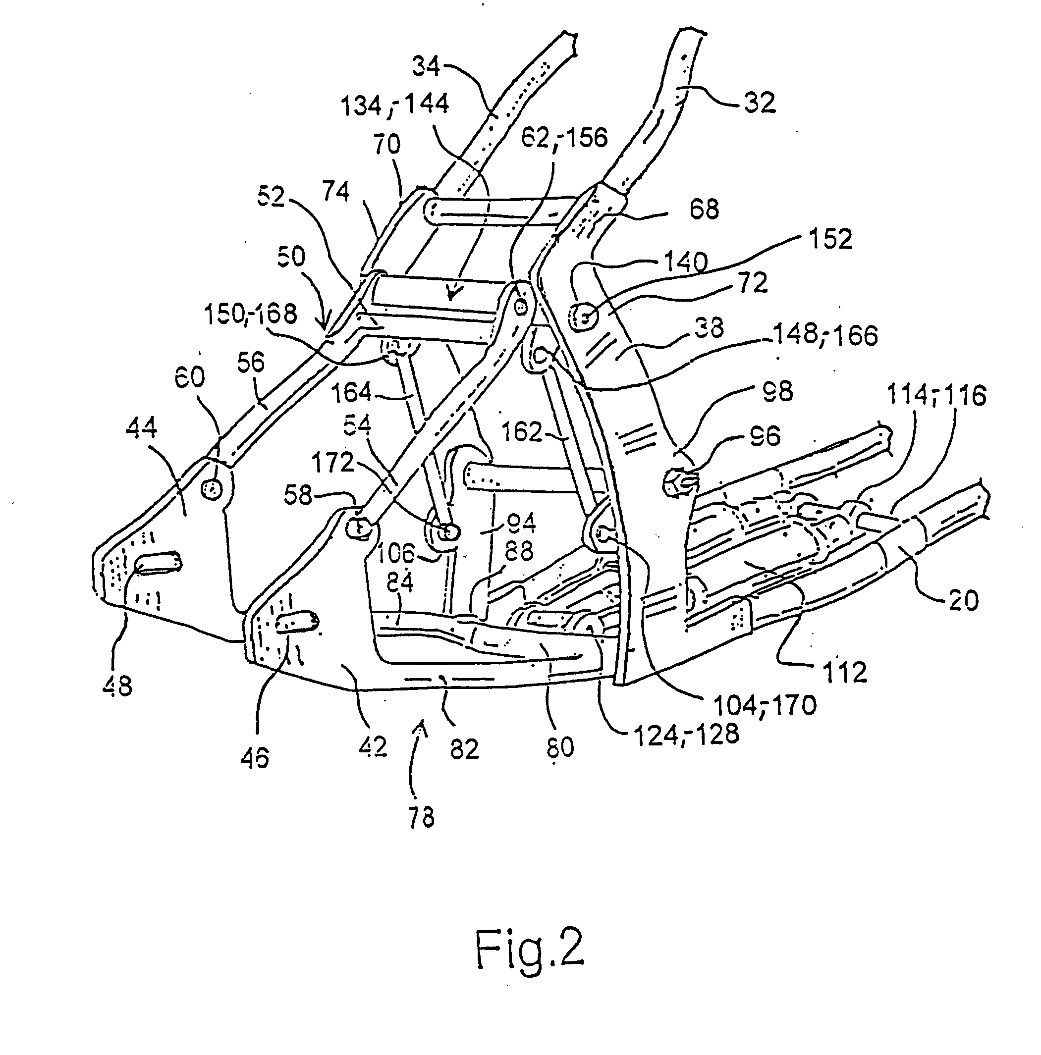 Multi-linking, rear suspension system for two-wheeled motor vehicles