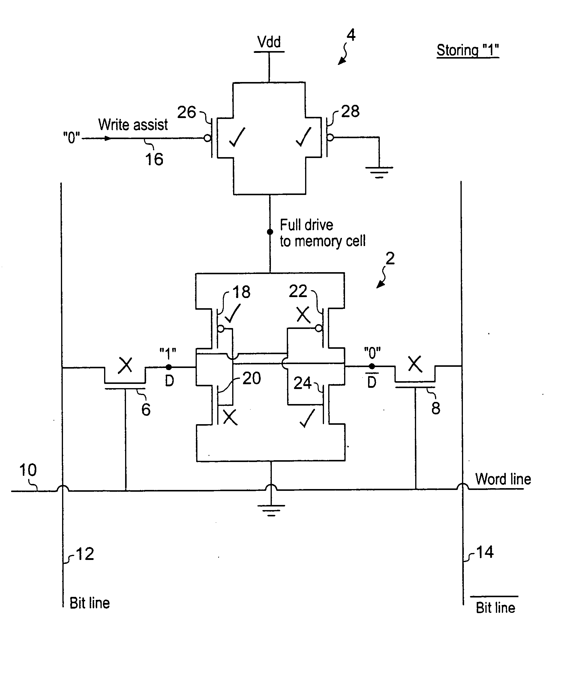 Integrated circuit memory with write assist