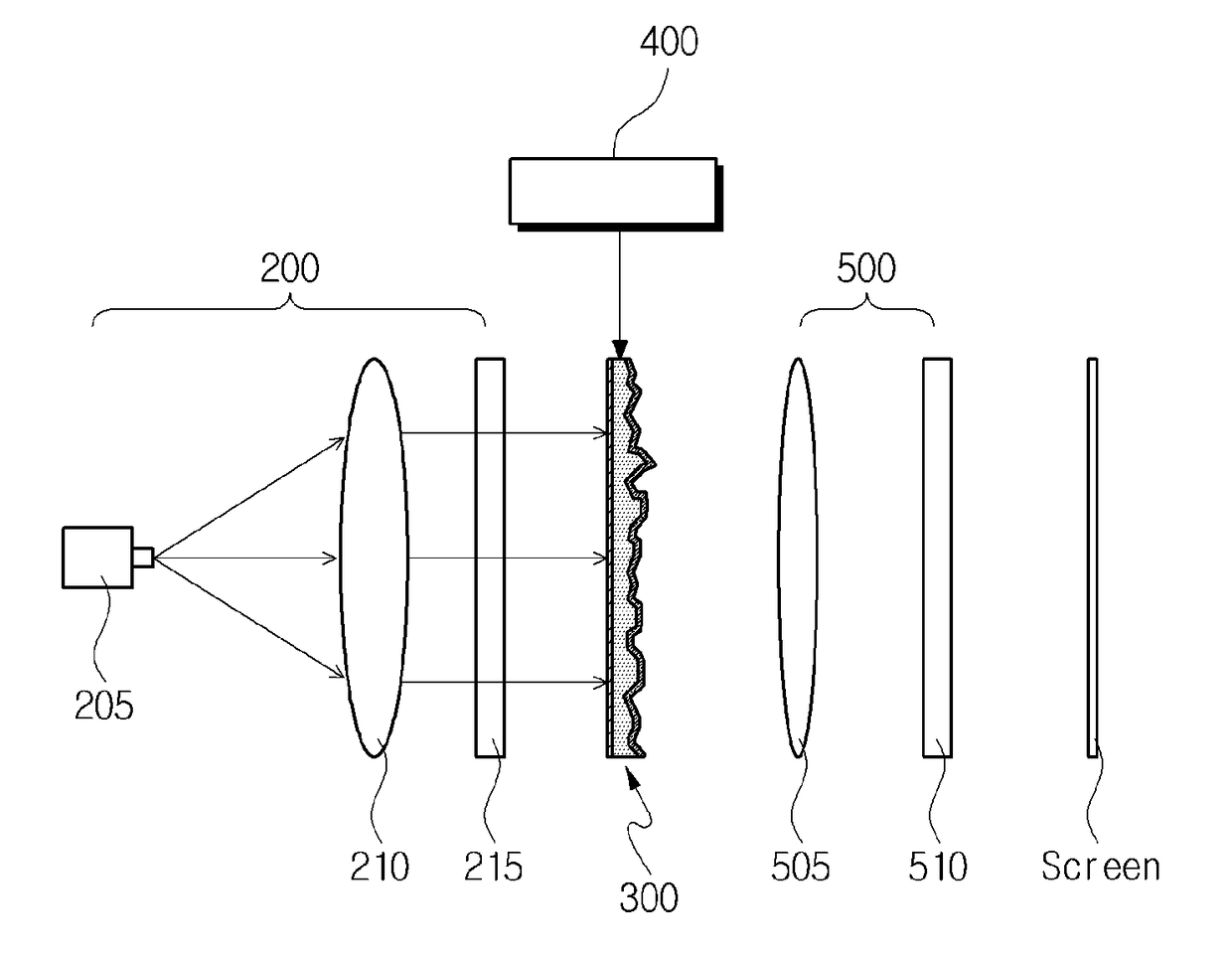 Active diffuser for reducing speckle and laser display device having active diffuser