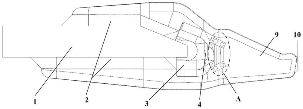 Excavator bucket tooth structure