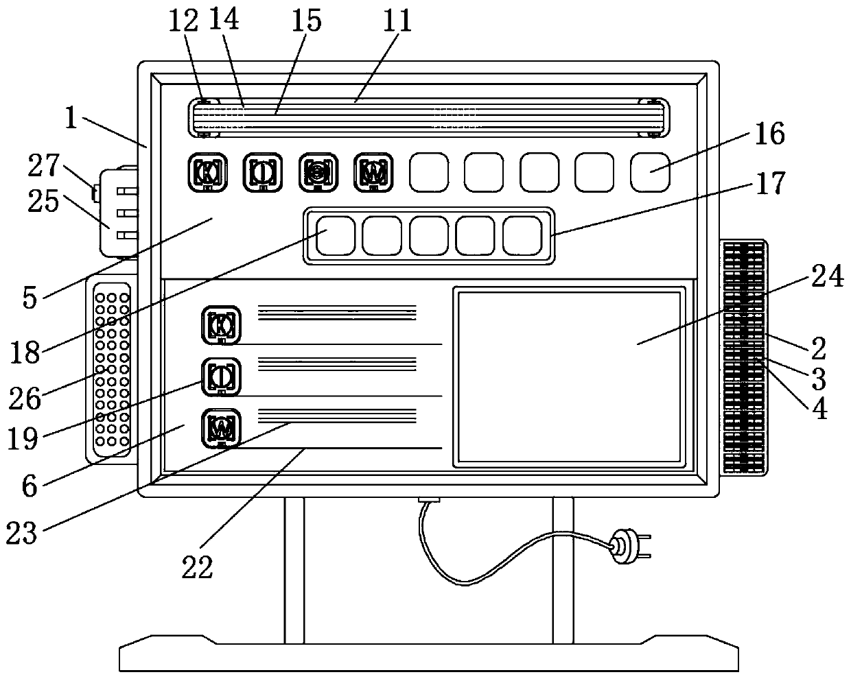 Auxiliary display device for English phonetic symbol special practice