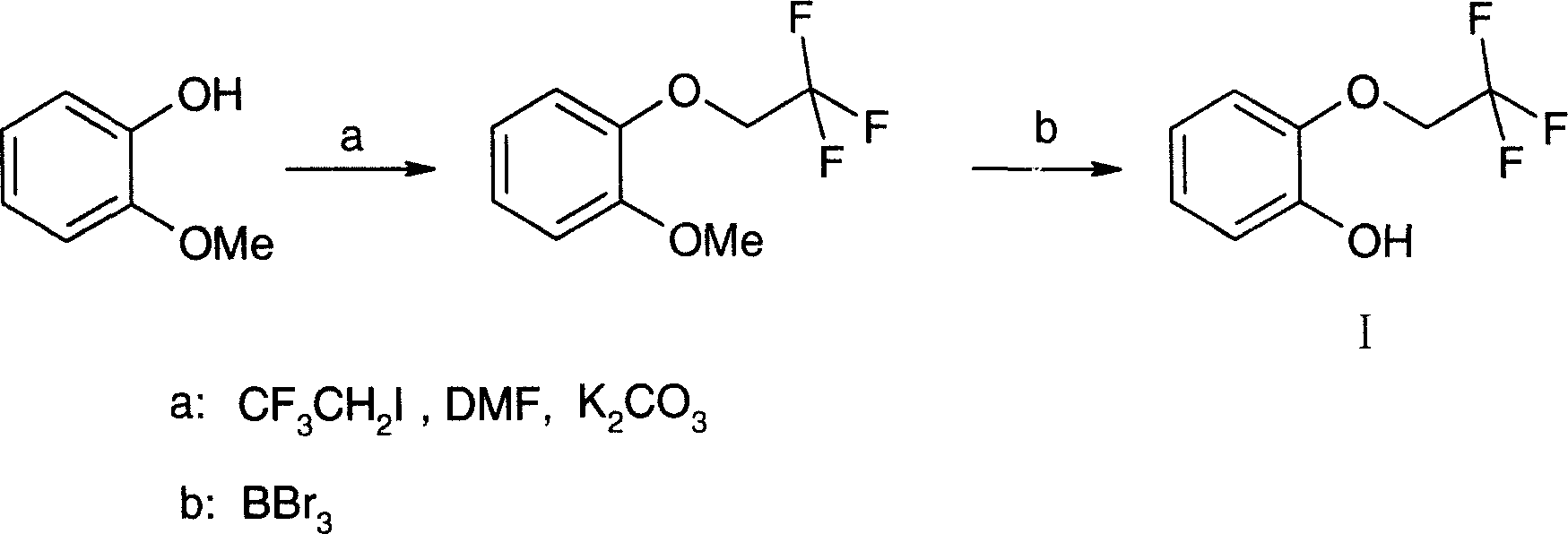 Method for preparing 2-(2,2,2-trifluoroethoxy)phenol