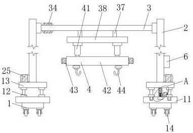 A device for installing and adjusting the position of equipment for mechanical processing automation operations