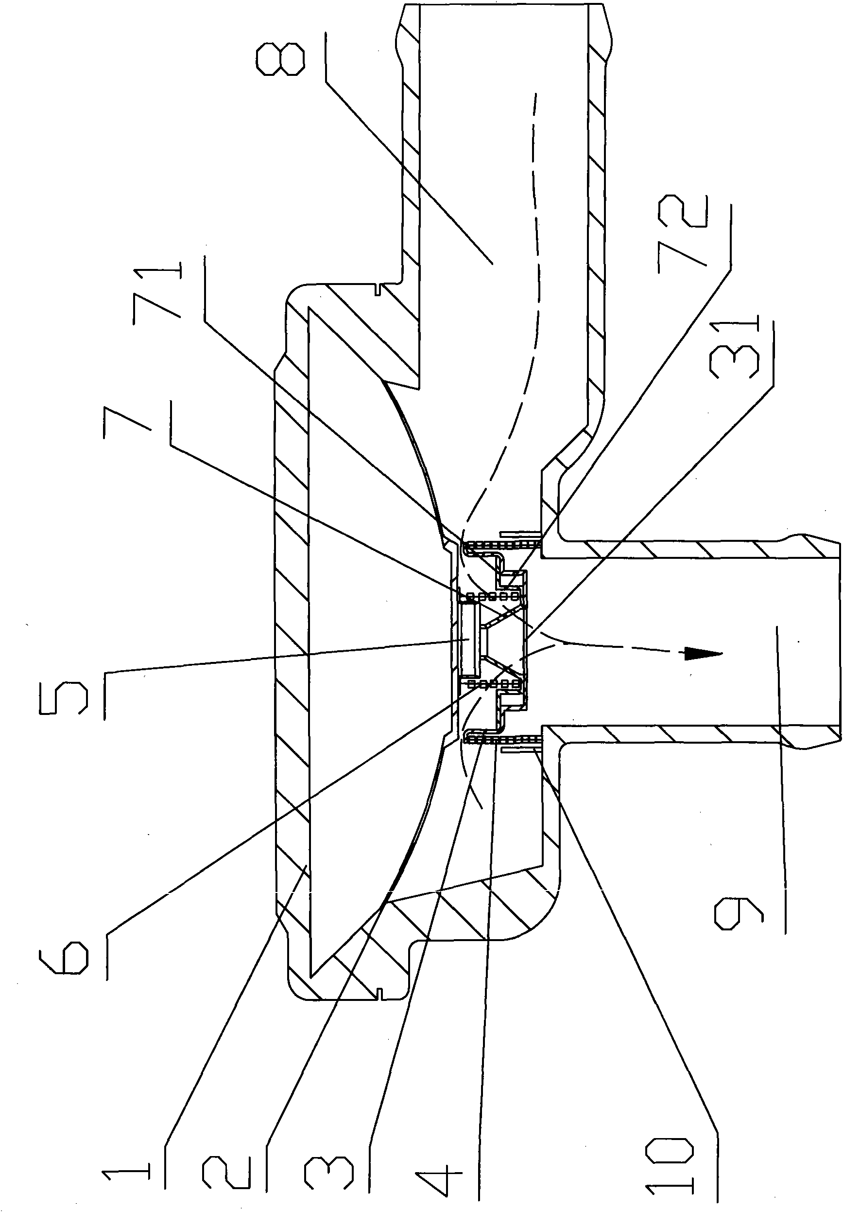 Diaphragm type PCV valve