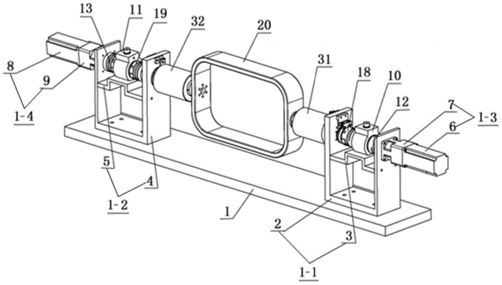 Experiment table for double-motor coaxial redundant drive control research