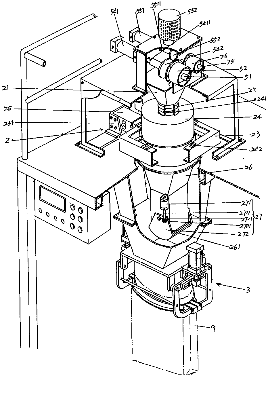 Automatic weighing and packaging machine