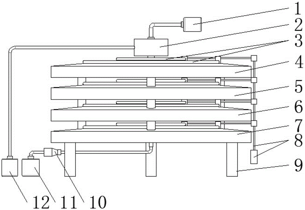 Tower-type photosynthetic-bacterium continuous hydrogen-production reaction system and hydrogen production method thereof