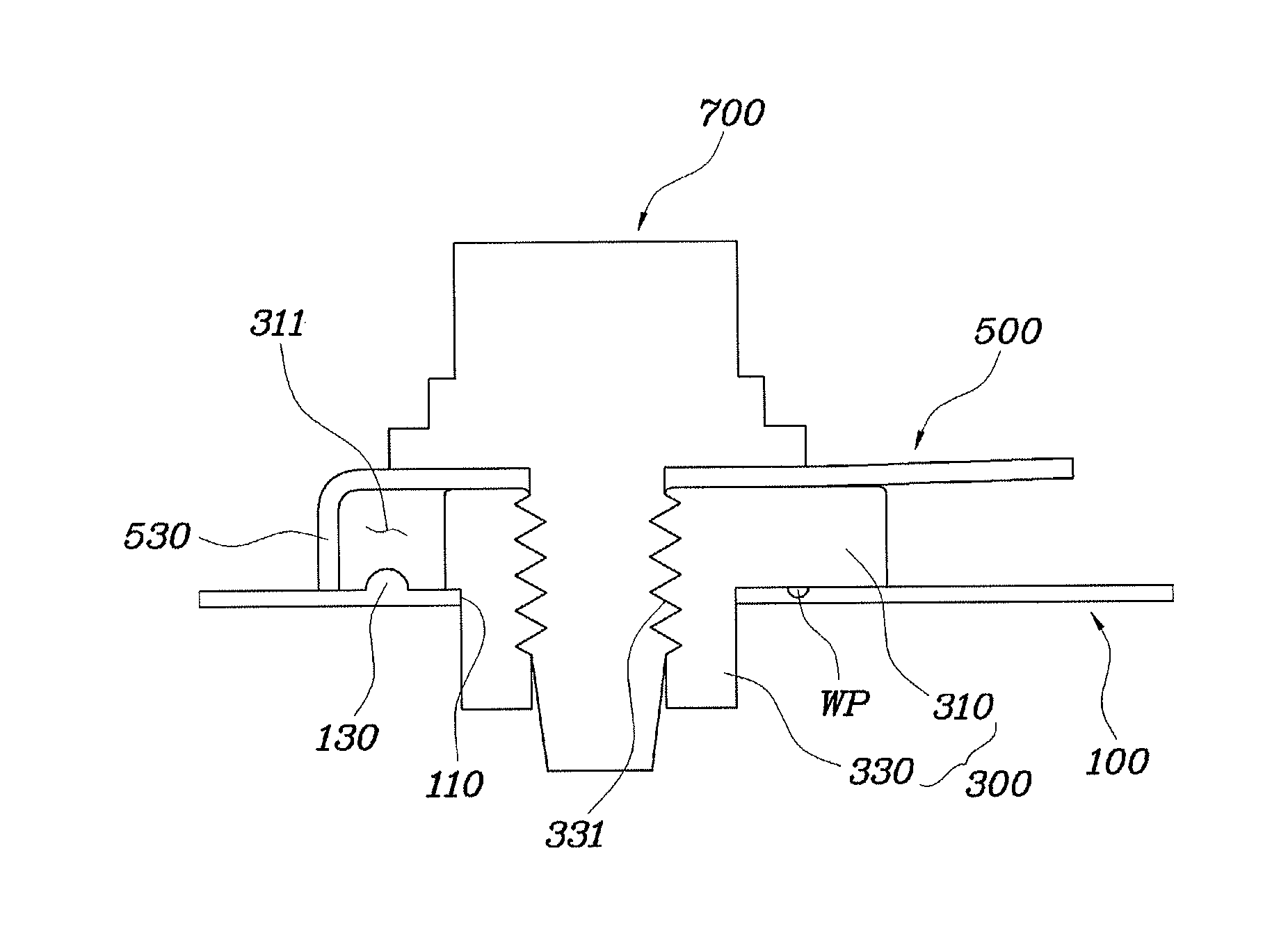 Earth apparatus of vehicle