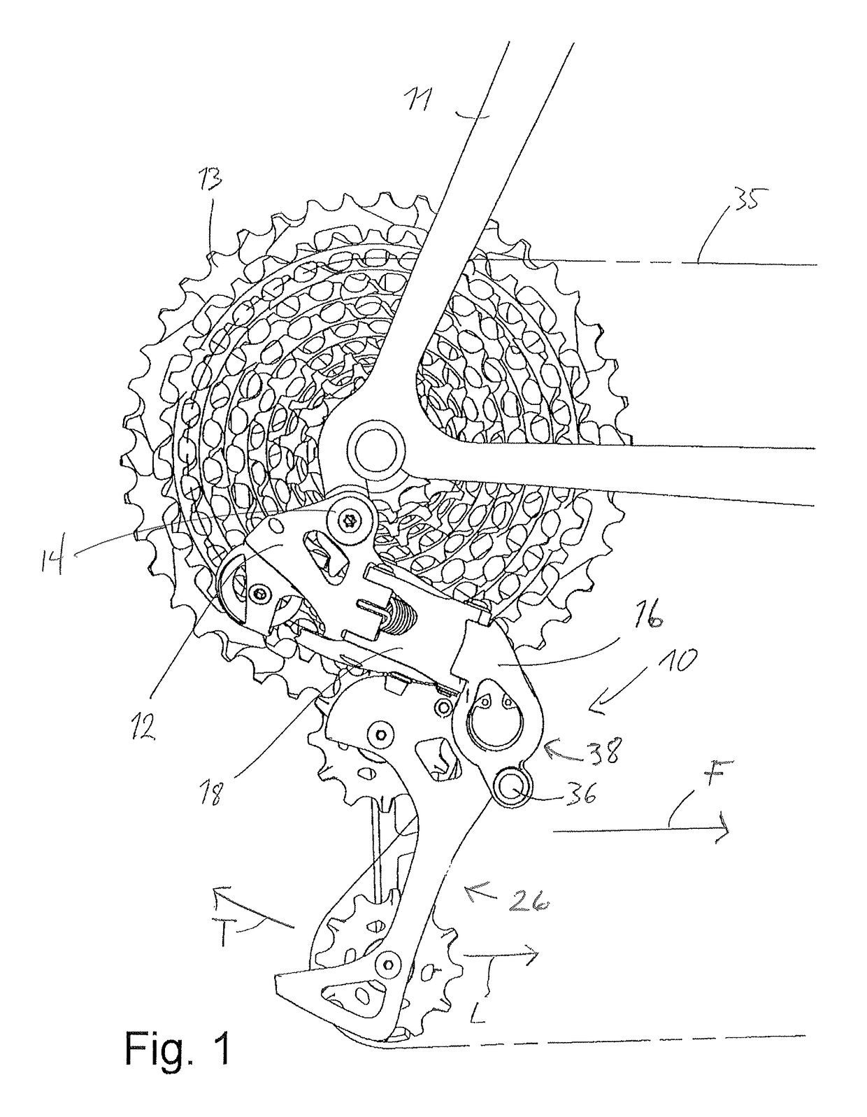 Bicycle rear derailleur with a damper assembly