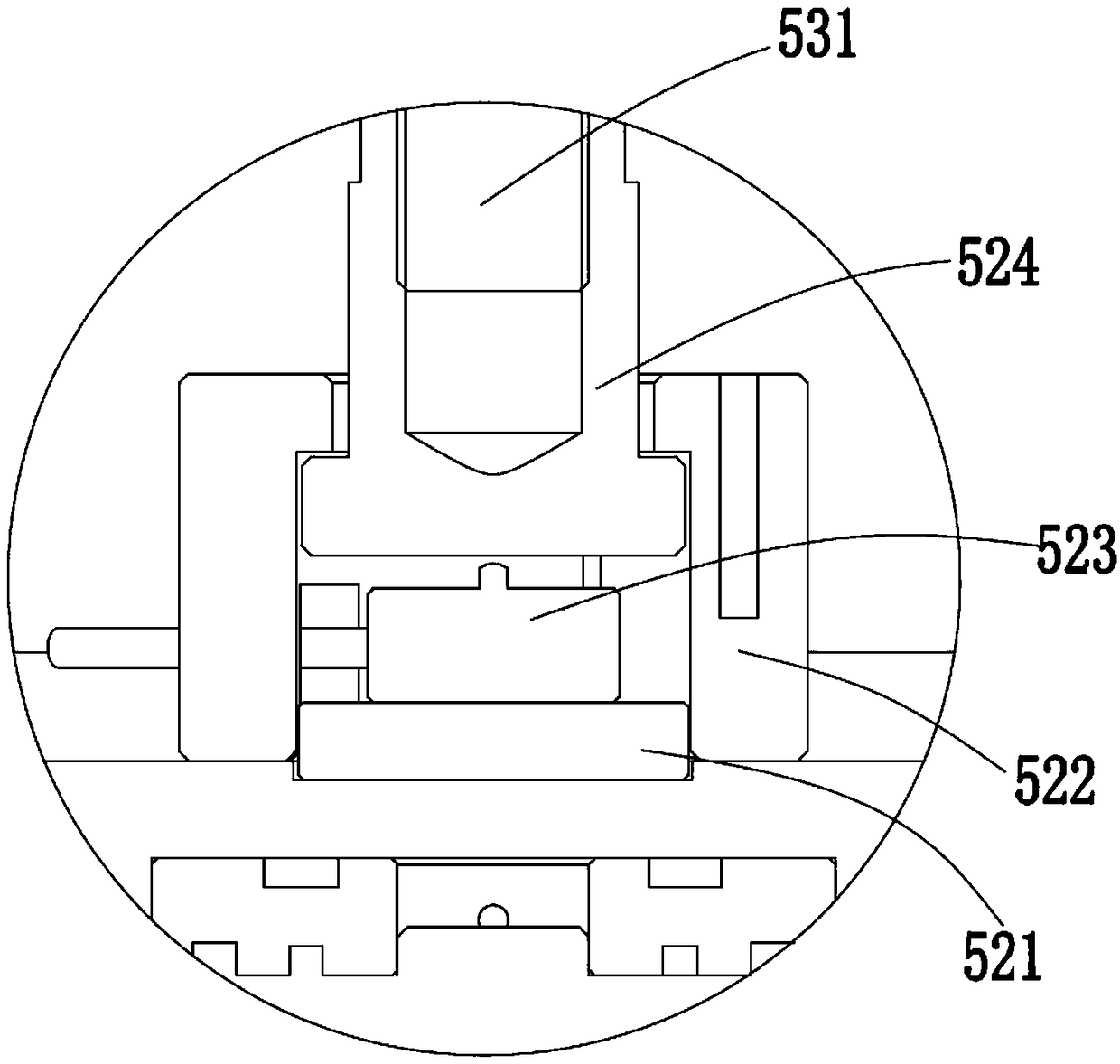 Elastic ring pressing machine, elastic ring and shaft assembling machine and machining method thereof