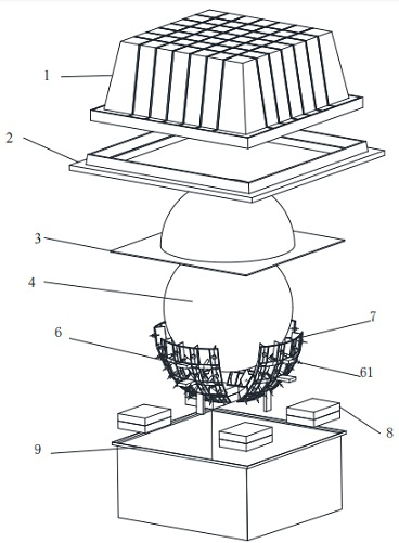 Spherical lens antenna structure