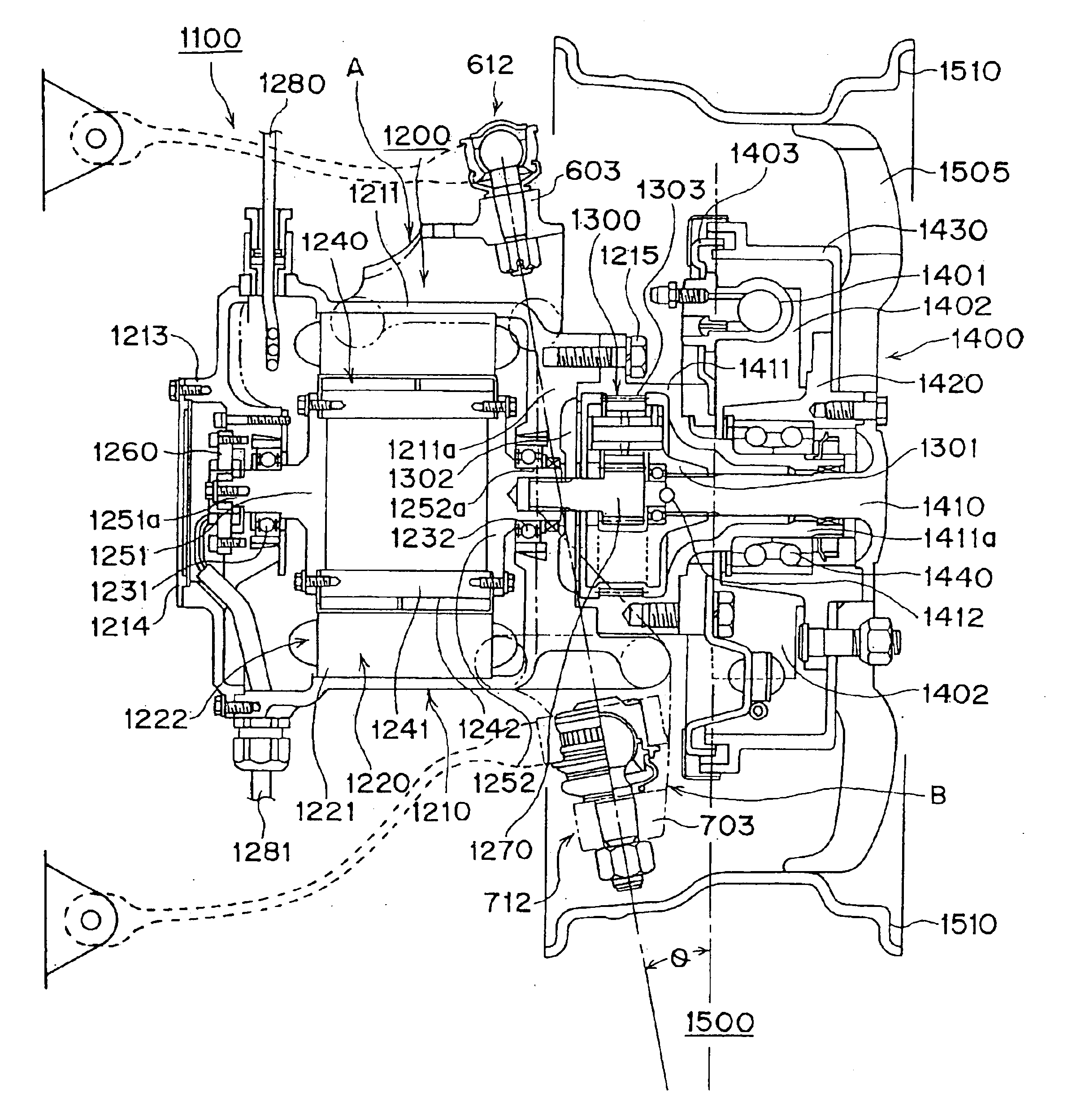 In-wheel motor for electric automobiles