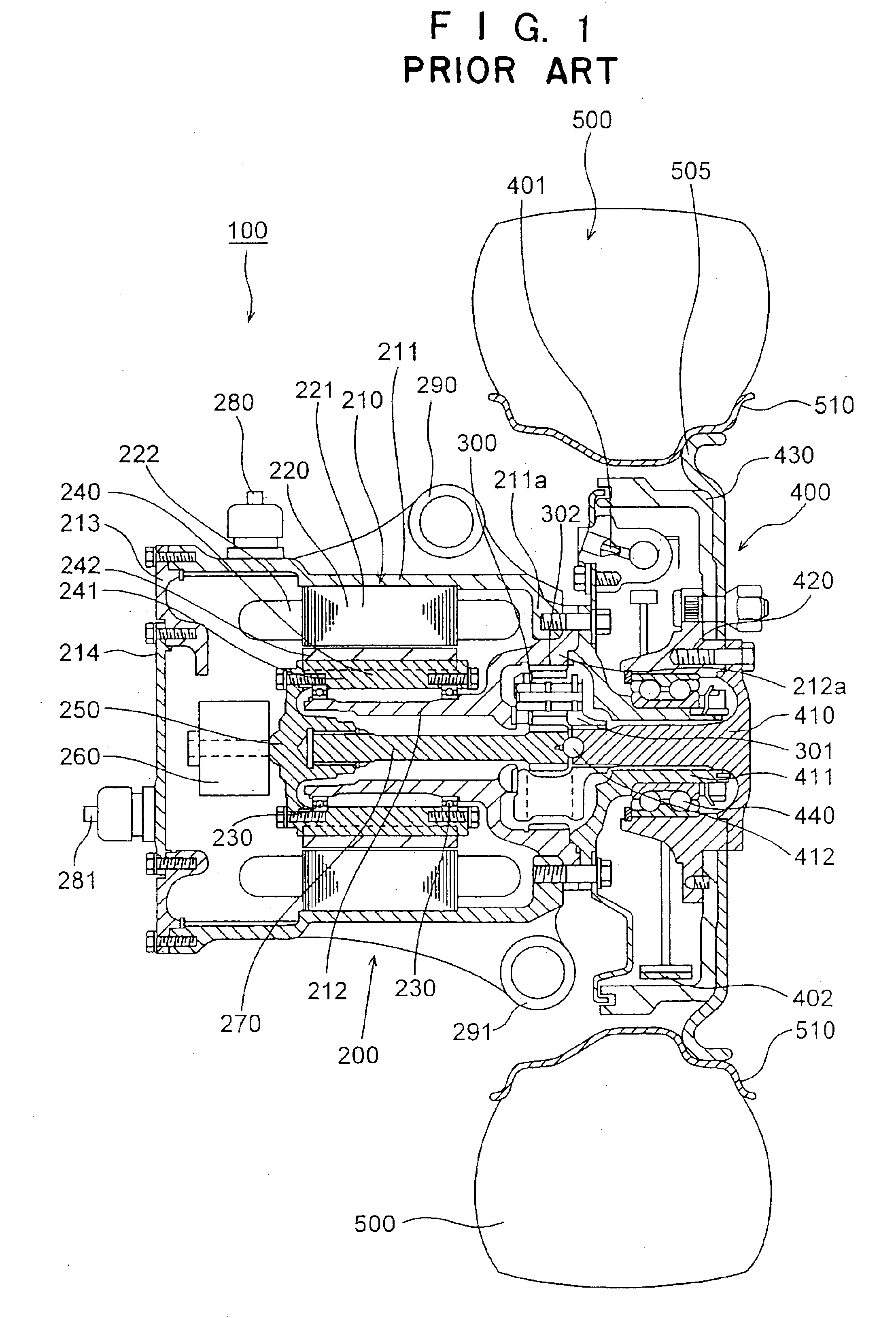 In-wheel motor for electric automobiles