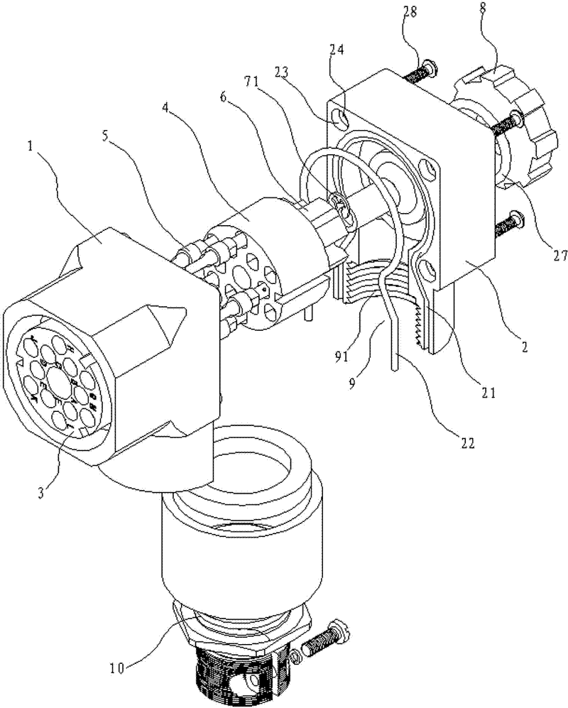 Y63-series special-type electric connector for high-speed rails