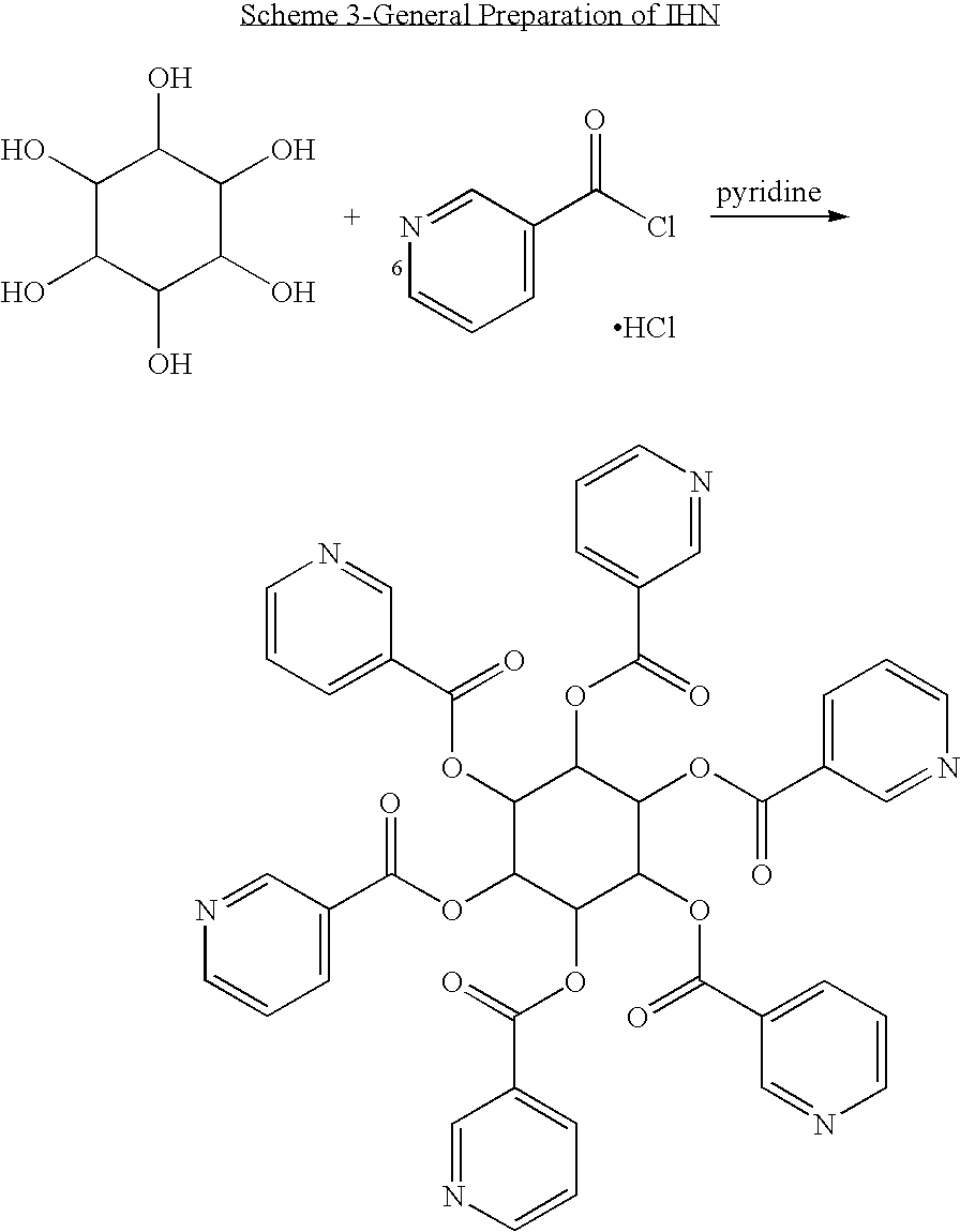 Isomers of inositol niacinate and uses thereof