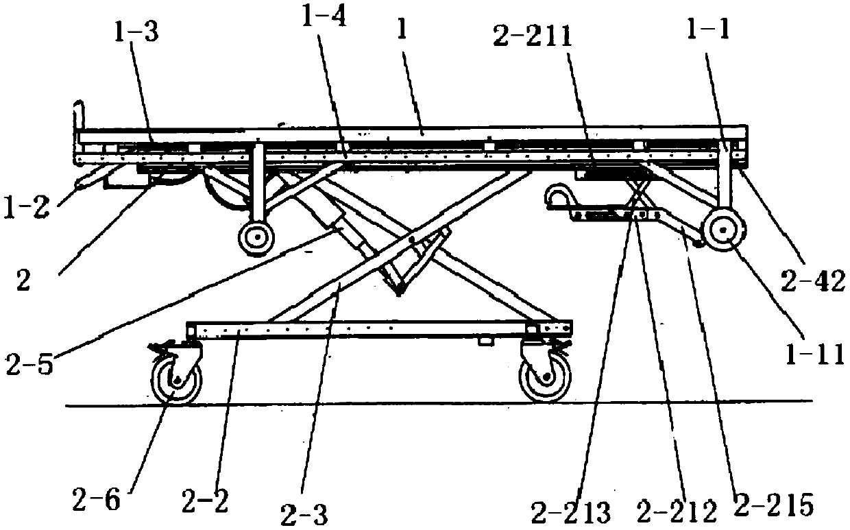 Load transfer platform for ambulance