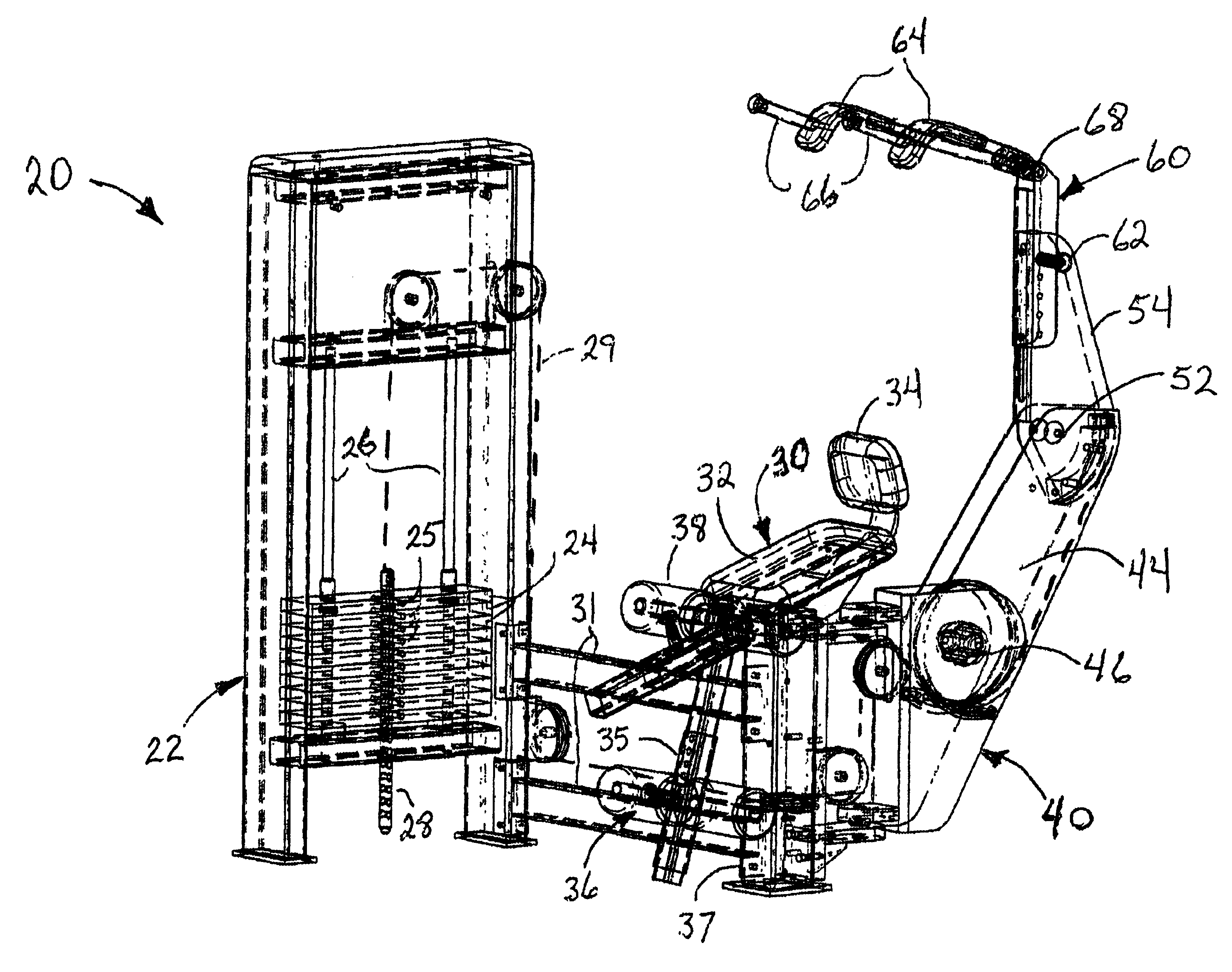 Abdominal exercise machine